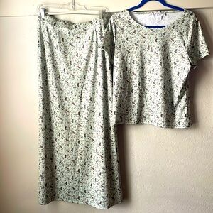 Vintage Judith Hart 2 piece matching blouse & skirt set